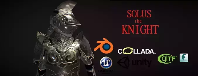Solus - The Knight - Low Poly Character Free low-poly 3D model
