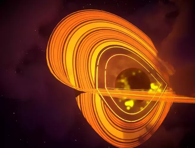 black hole in deep space Free low-poly 3D model