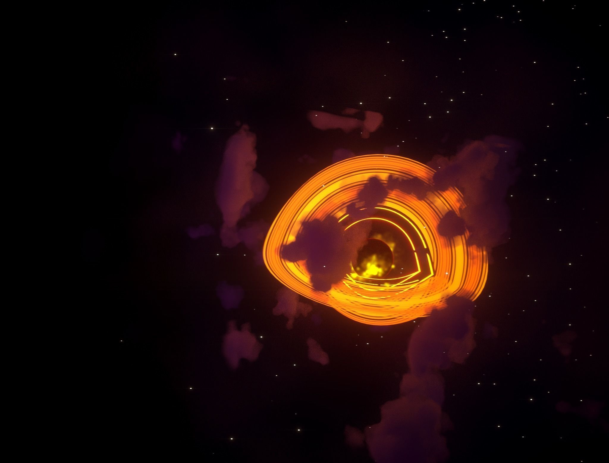 black hole in deep space Free low-poly 3D model_8