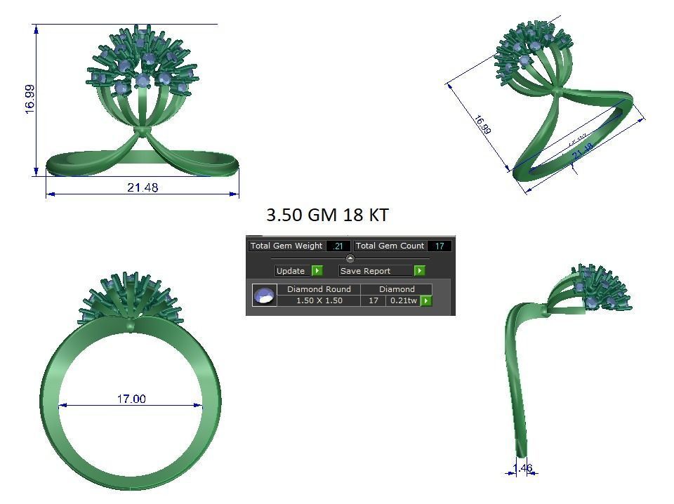 Women ring 3dm stl render detail 3D print model 3D print model_1