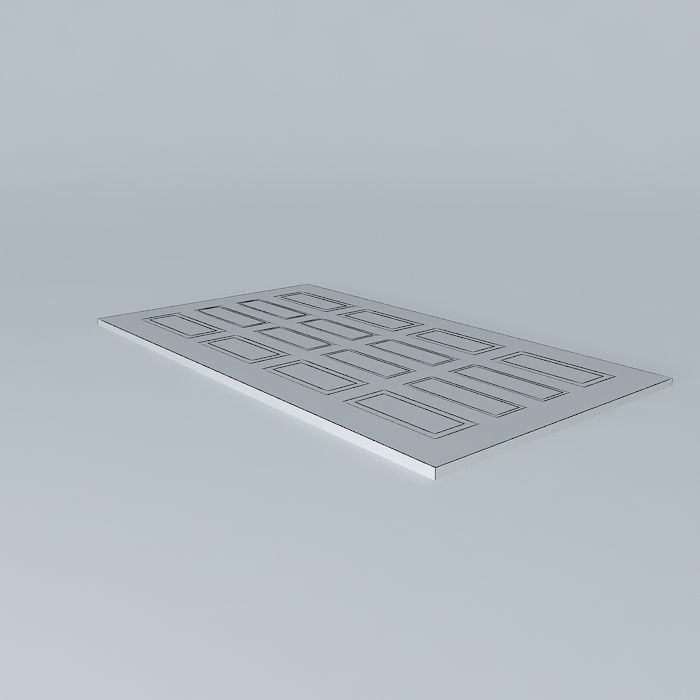 Wooden door 3D model_3