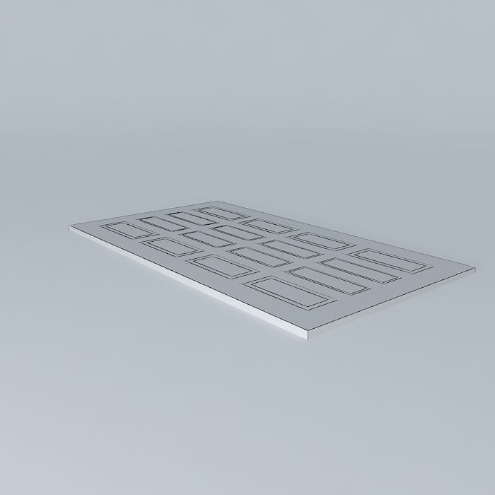 Wooden door 3D model_4