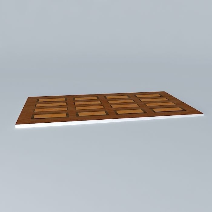 Wooden door 3D model_2
