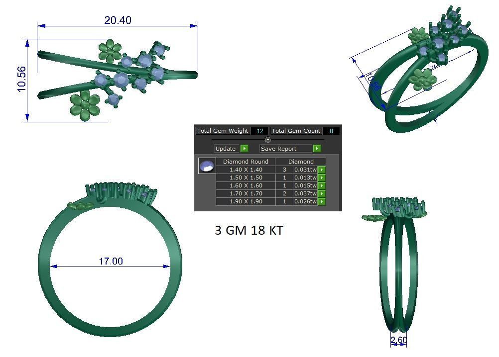 Women ring 3dm stl render detail 3D print model 3D print model_1