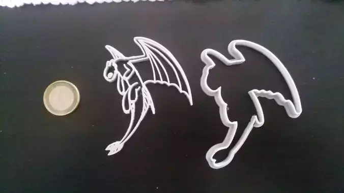 Light Fury Cookie Cutter with Detail How to Train Your Dragon 3