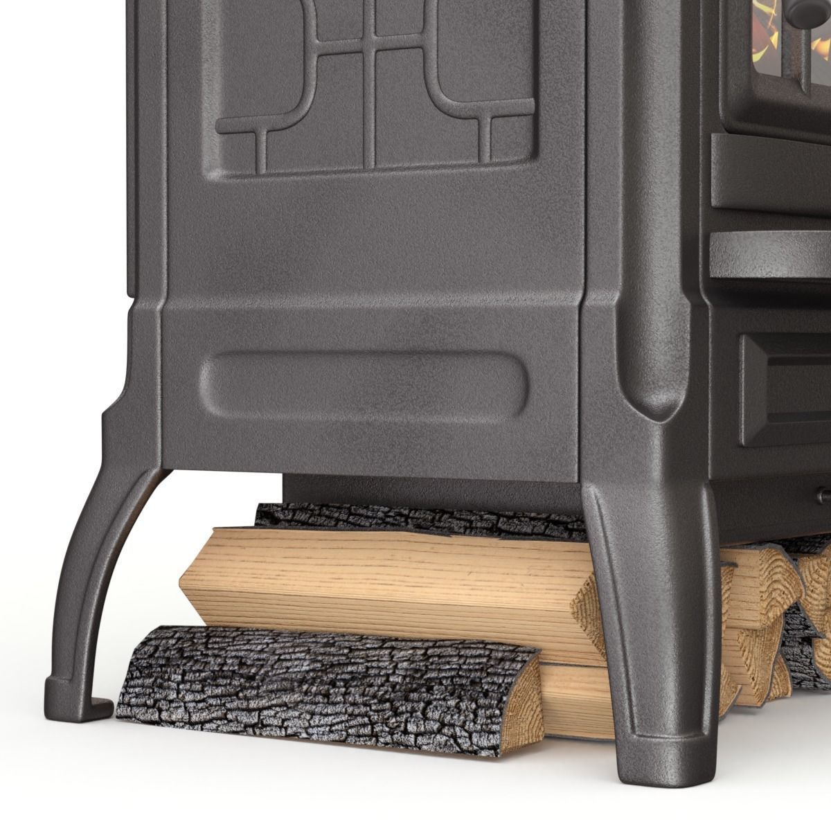 Wood Burning Stove 3D model_4