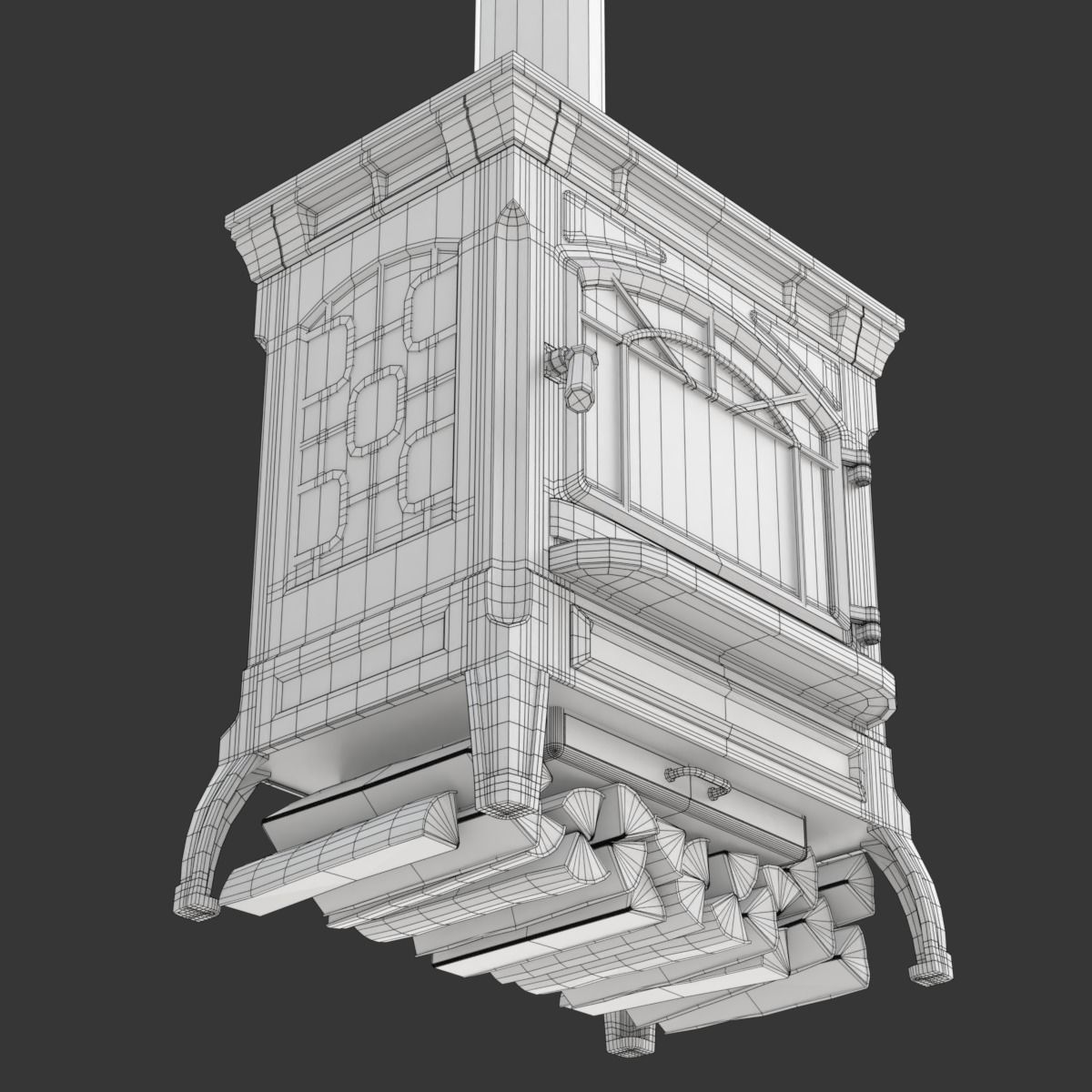 Wood Burning Stove 3D model_32