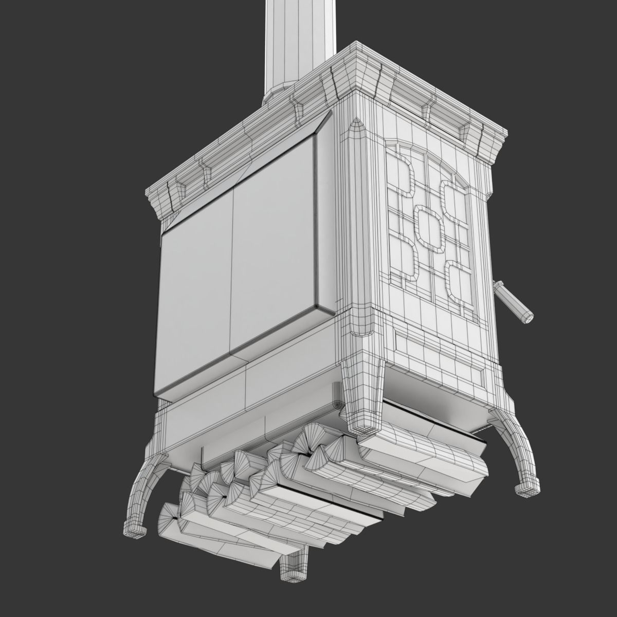 Wood Burning Stove 3D model_33