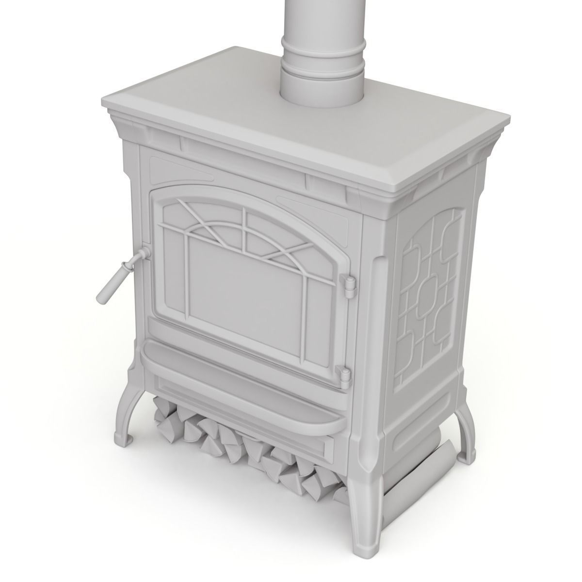 Wood Burning Stove 3D model_14