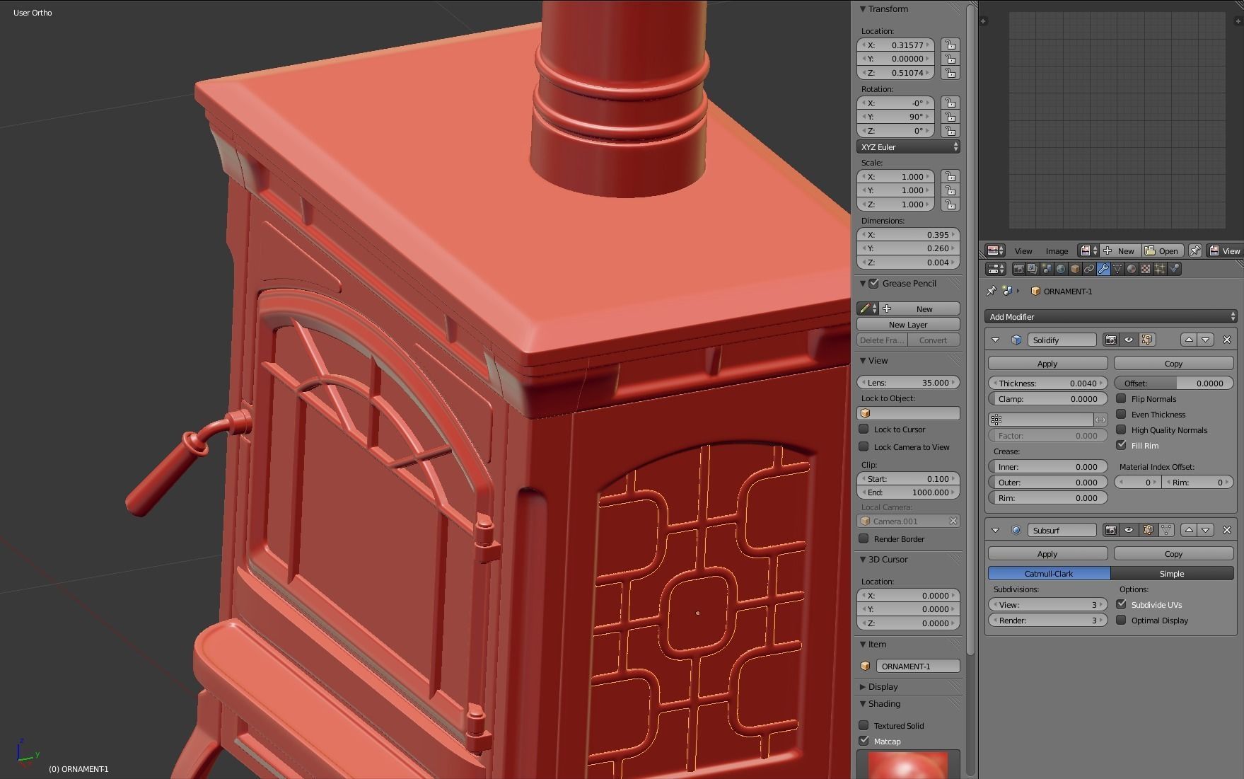 Wood Burning Stove 3D model_21