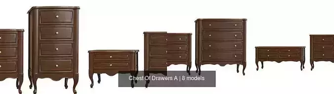 Chest Of Drawers A 3D Model Collection