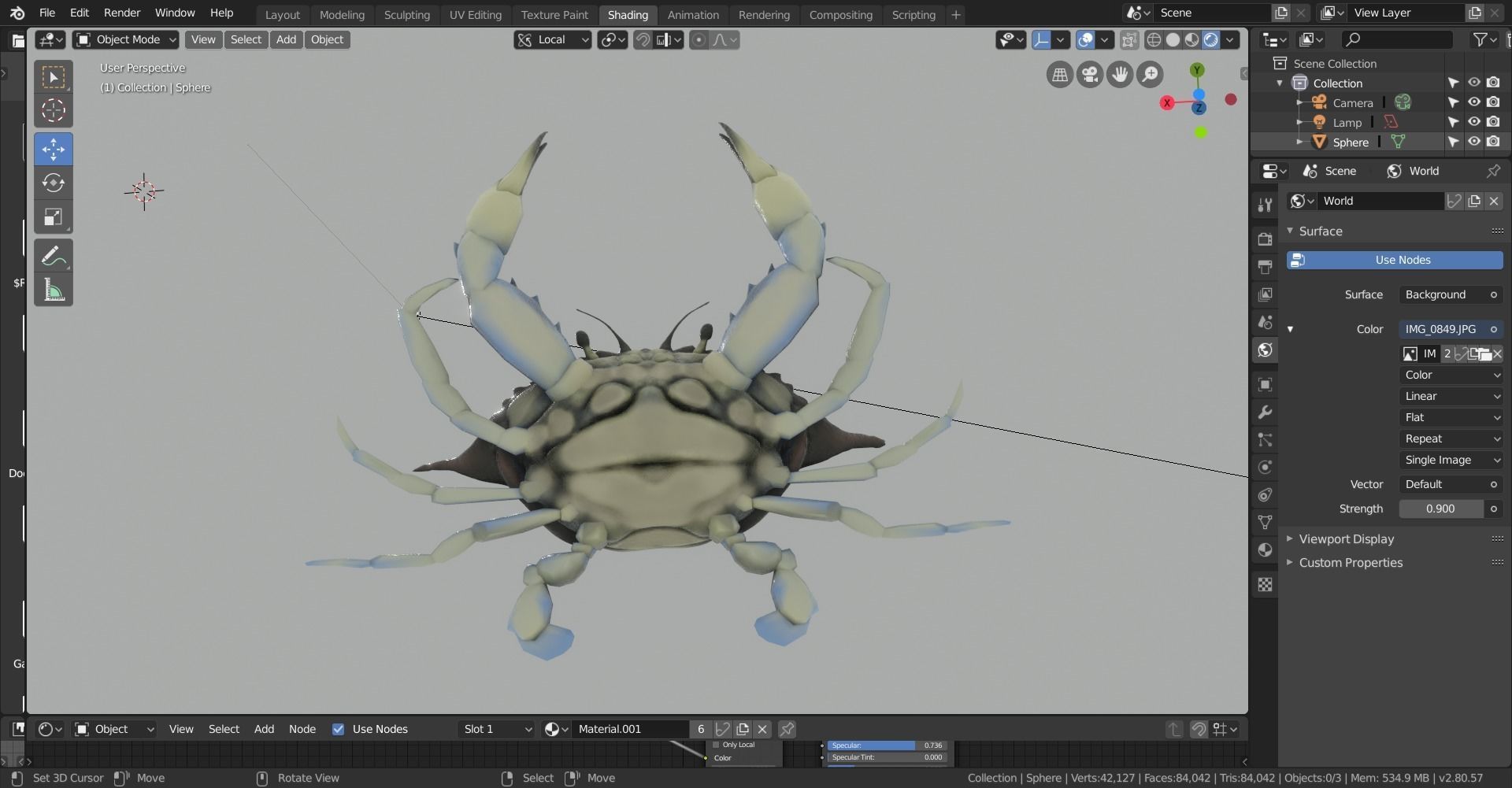 blue crab 3D model_3