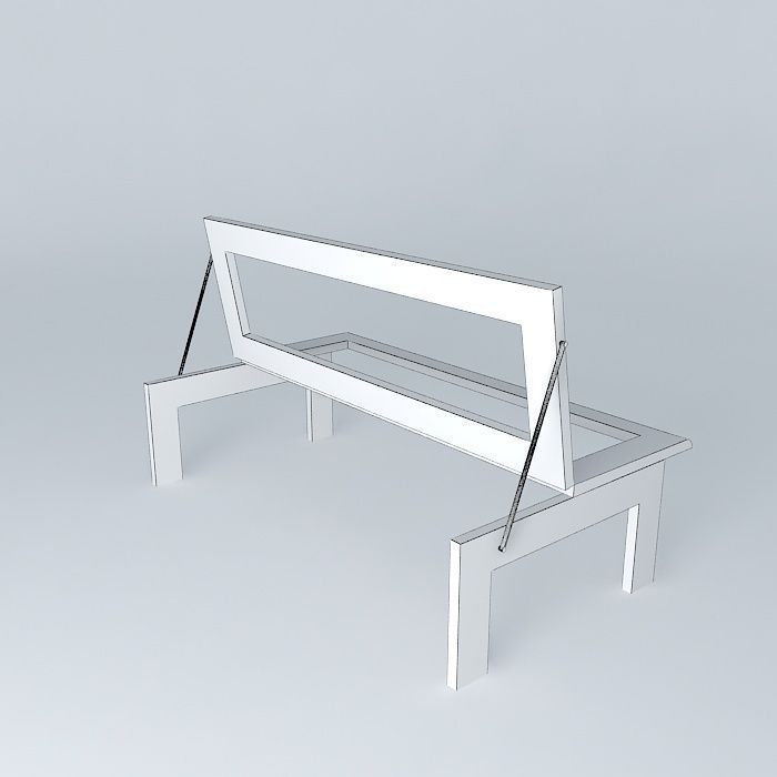 Foldable three seater 3D model_3