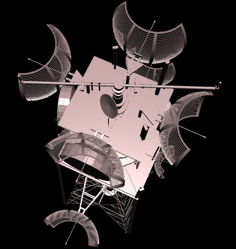 TOWER telecommunication Low-poly 3D model_7