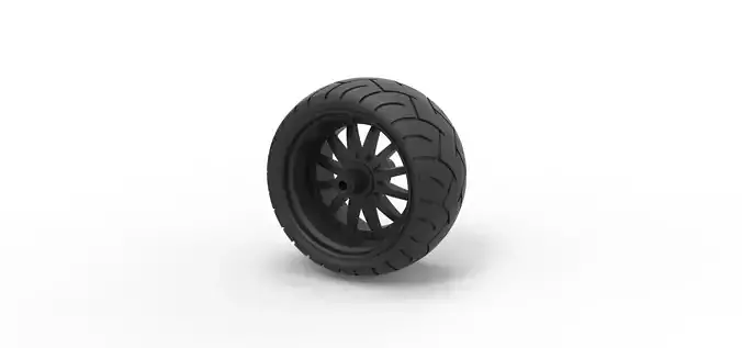 Wide rear wheel from Chopper 3D print model