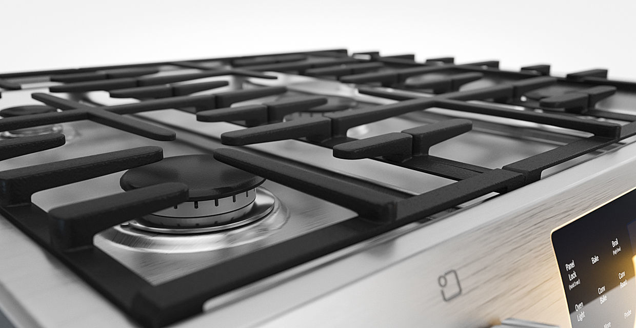 Gas Slide-in Range - HGI8054UC by Bosch 3D model_2