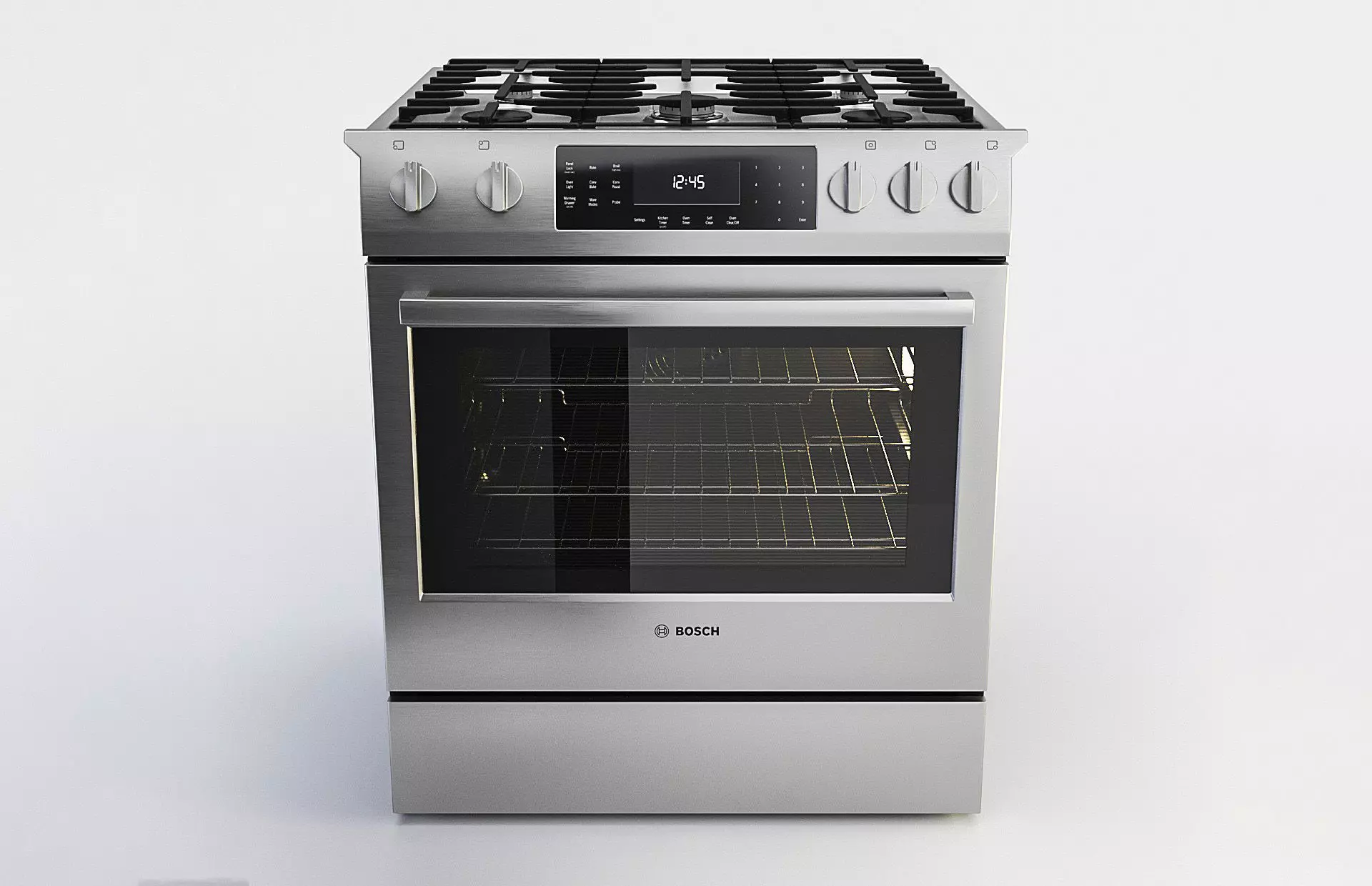 Gas Slide-in Range - HGI8054UC by Bosch 3D model_0