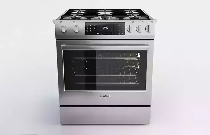 Gas Slide-in Range - HGI8054UC by Bosch 3D model