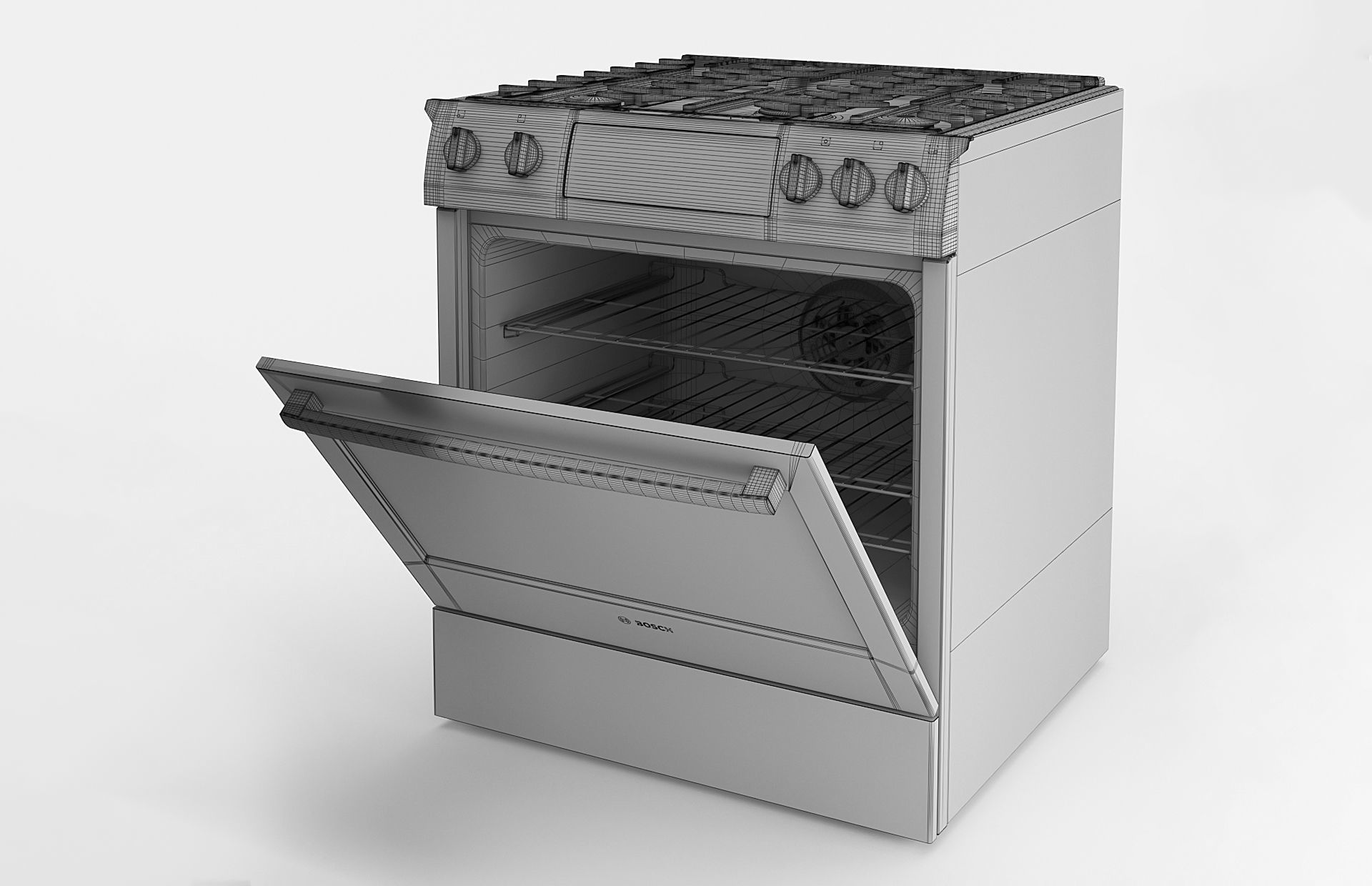 Gas Slide-in Range - HGI8054UC by Bosch 3D model_5