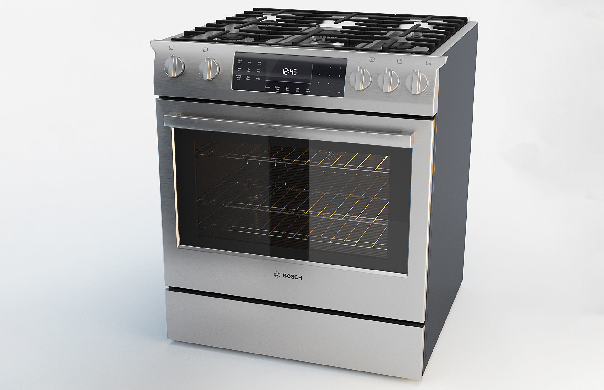 Gas Slide-in Range - HGI8054UC by Bosch 3D model_1