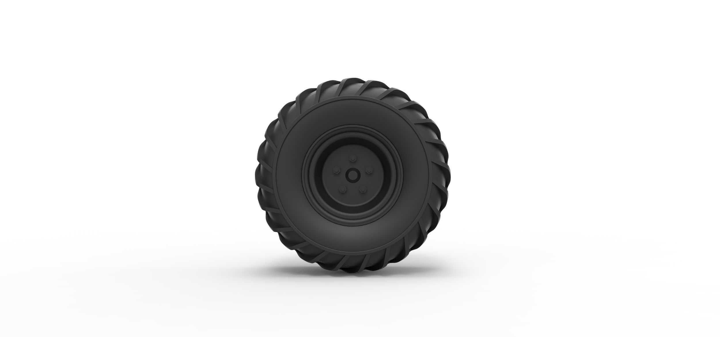 Wheel for snow 3D print model_4