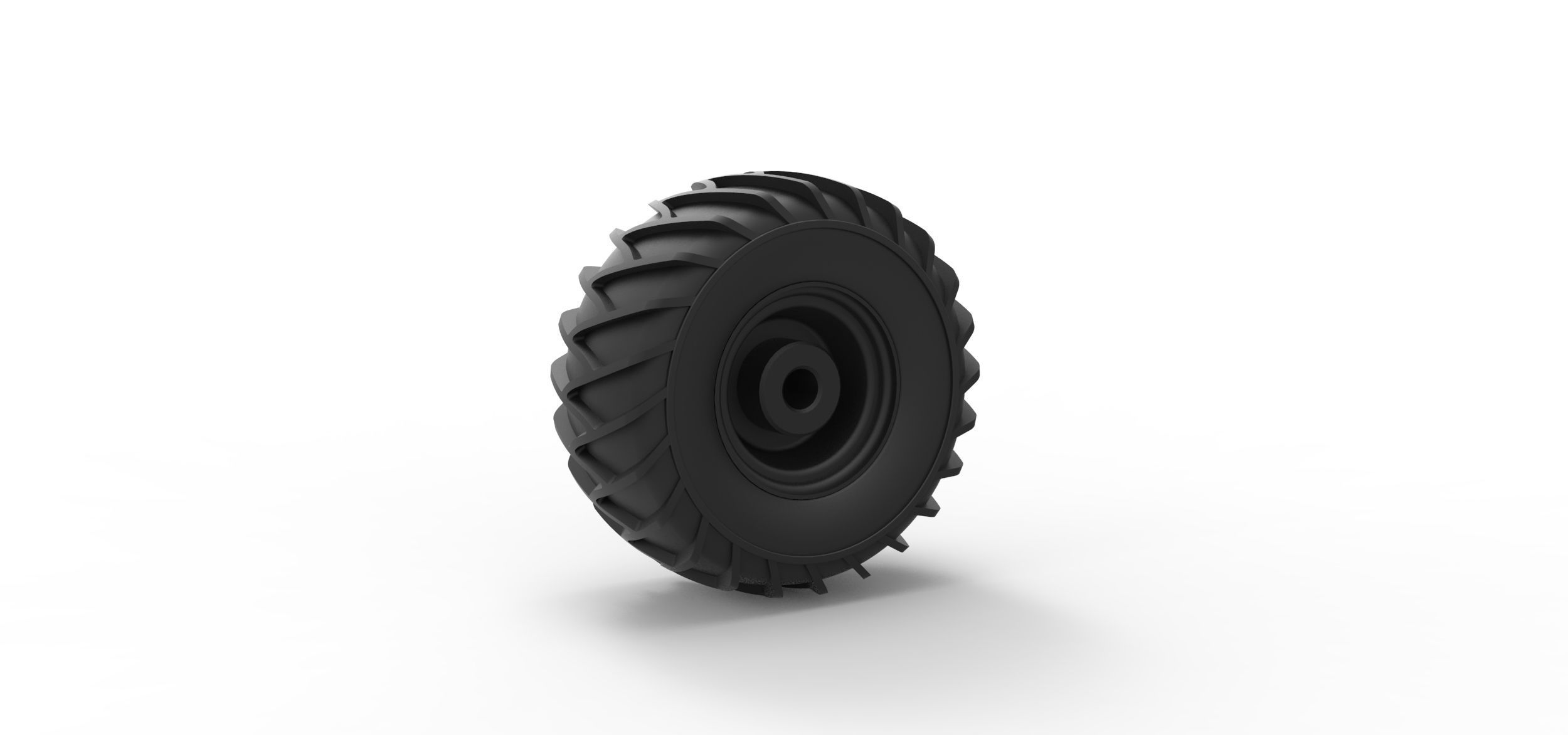 Wheel for snow 3D print model_3