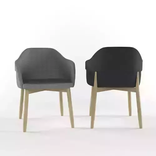 Wooden chair by Billiani 3D model