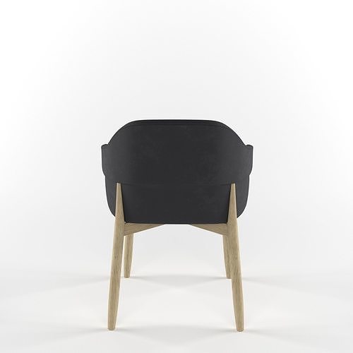 Wooden chair by Billiani 3D model 7