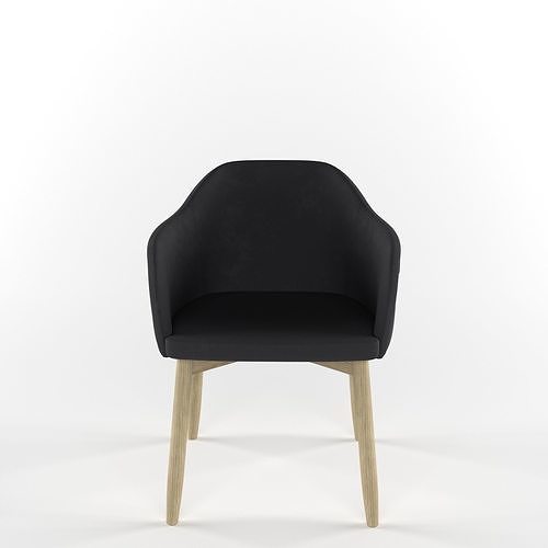 Wooden chair by Billiani 3D model 5