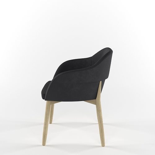 Wooden chair by Billiani 3D model 4