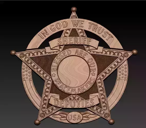 3d STL Model Sheriff badge 3D print model