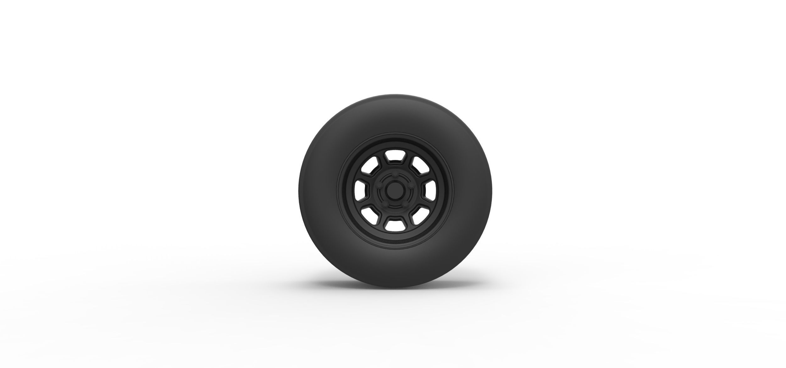 NASCAR wheel 3D print model_9