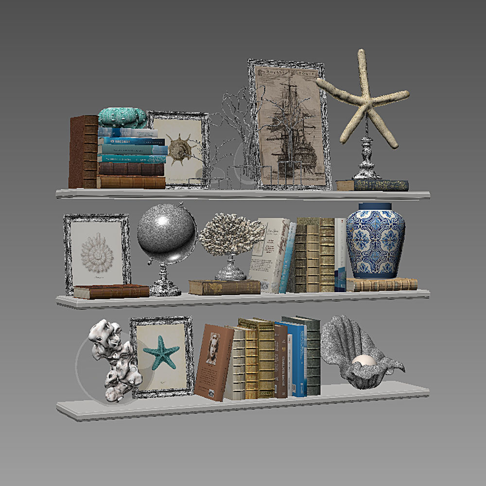 Decor set 16 3D model_4