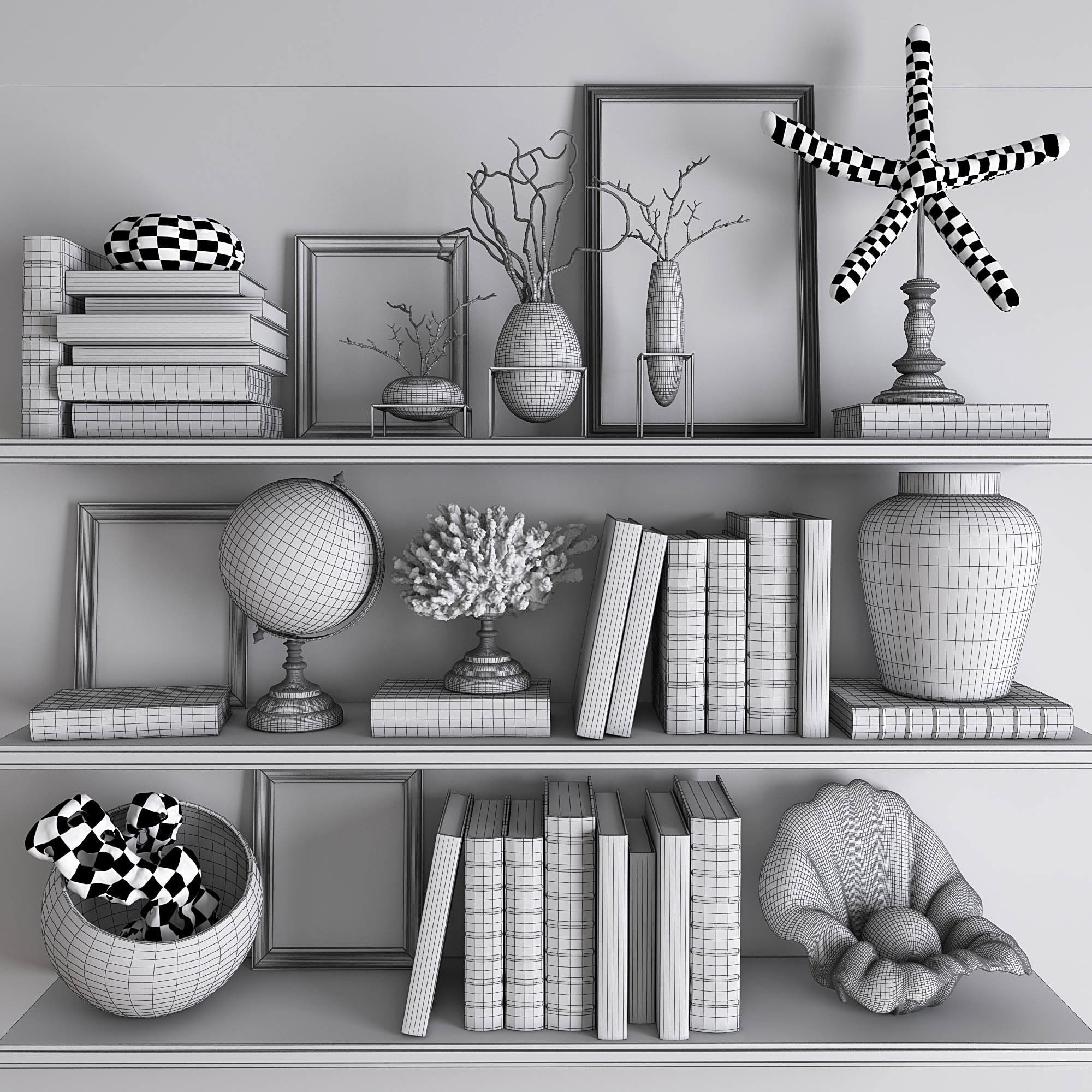 Decor set 16 3D model_2