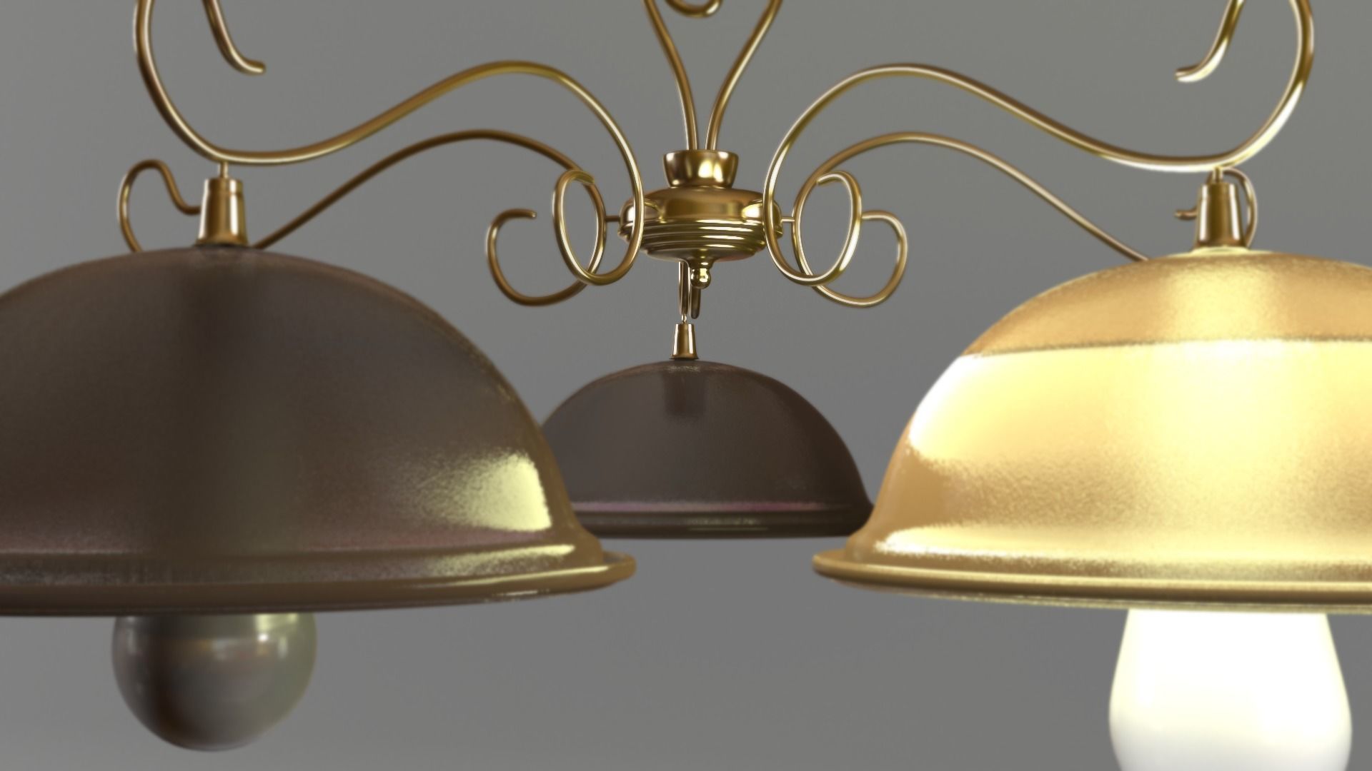 Bronze Chandelier 3D model_5