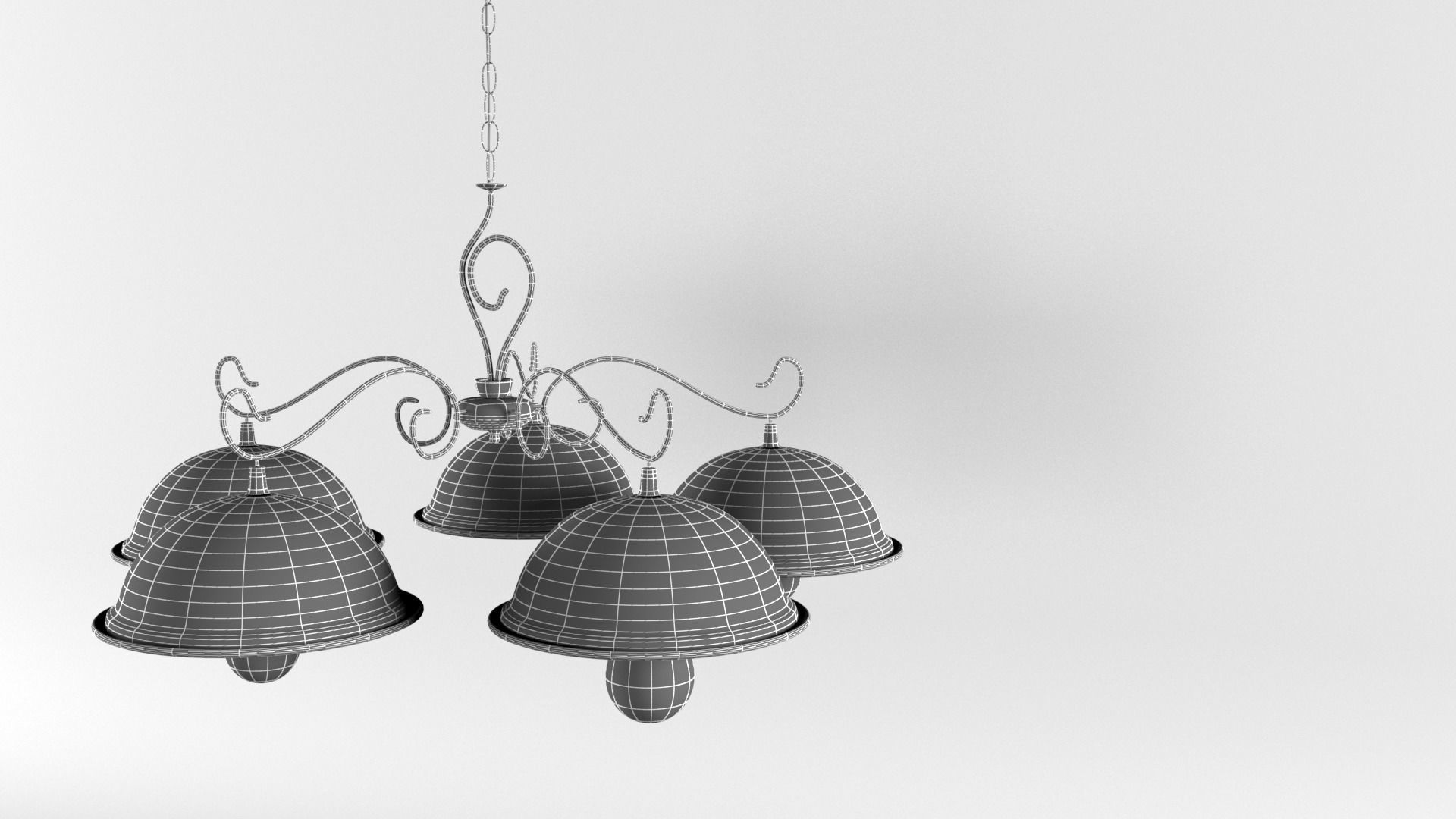 Bronze Chandelier 3D model_1