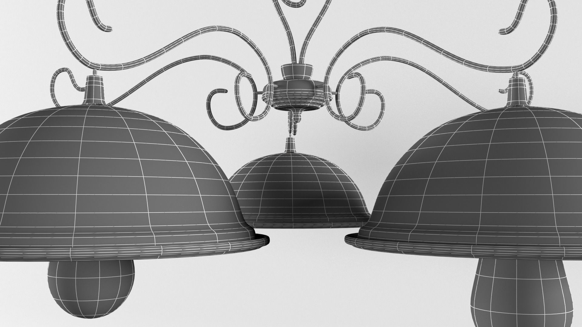 Bronze Chandelier 3D model_6