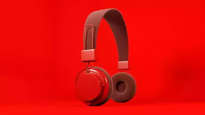 Realistic Headspeaker 3D Model headphones