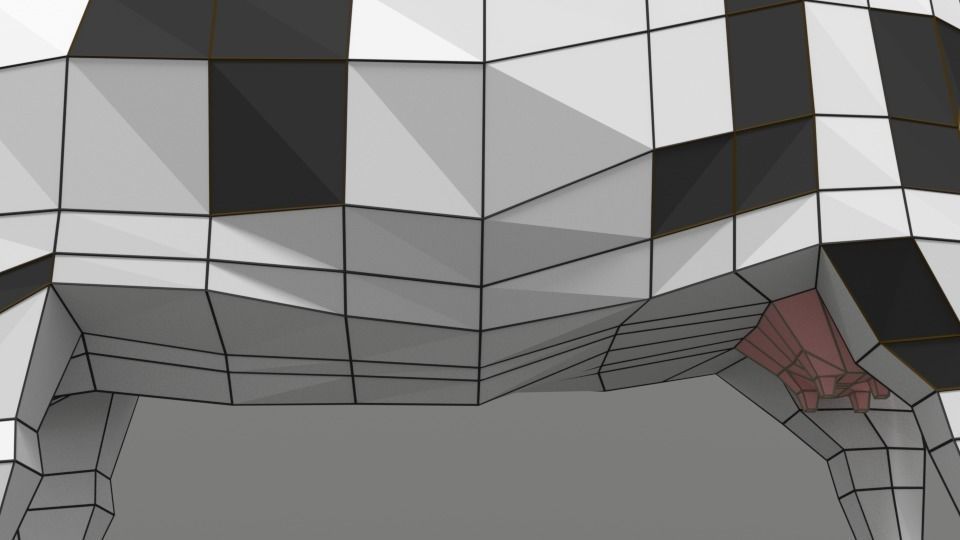 Low Poly Cartoon Cow Low-poly 3D model_13