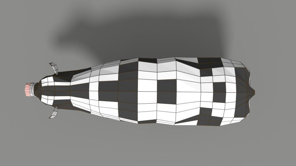 Low Poly Cartoon Cow Low-poly 3D model_11