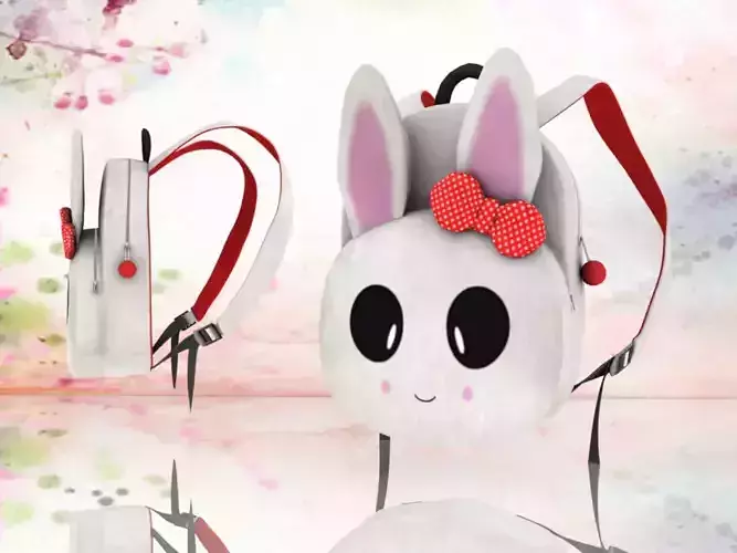 Bunny bag backpack - Low poly 3D model