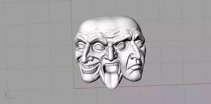 mask faces  pendant and necklace