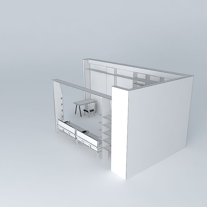 Concept for a small art gallery 3D model_4