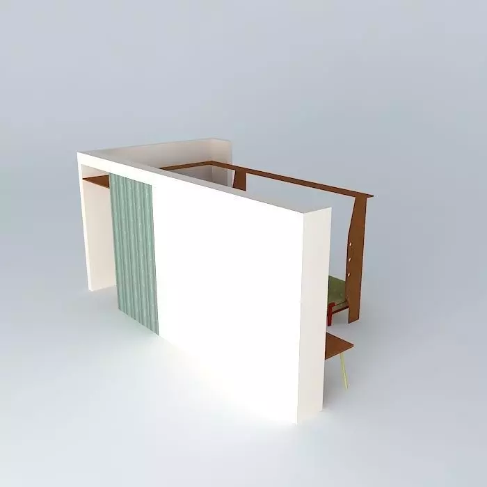 Concept for a small art gallery 3D model_0