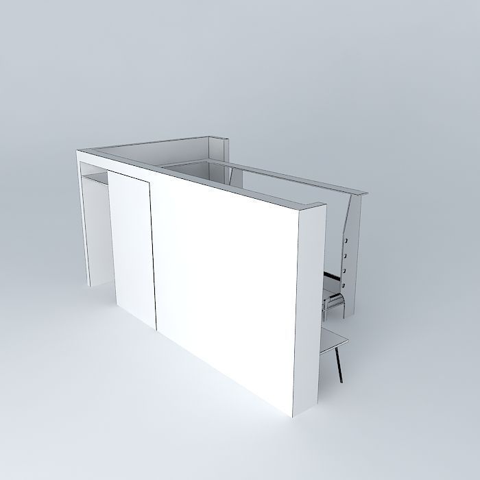 Concept for a small art gallery 3D model_3