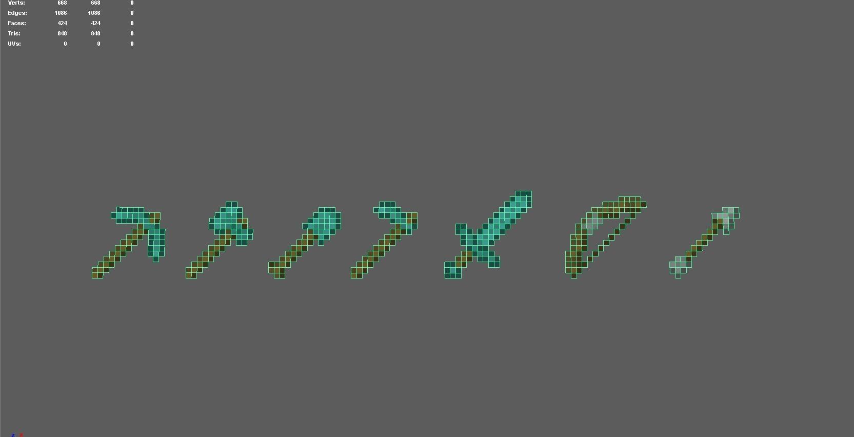 Minecraft tools Free low-poly 3D model_1