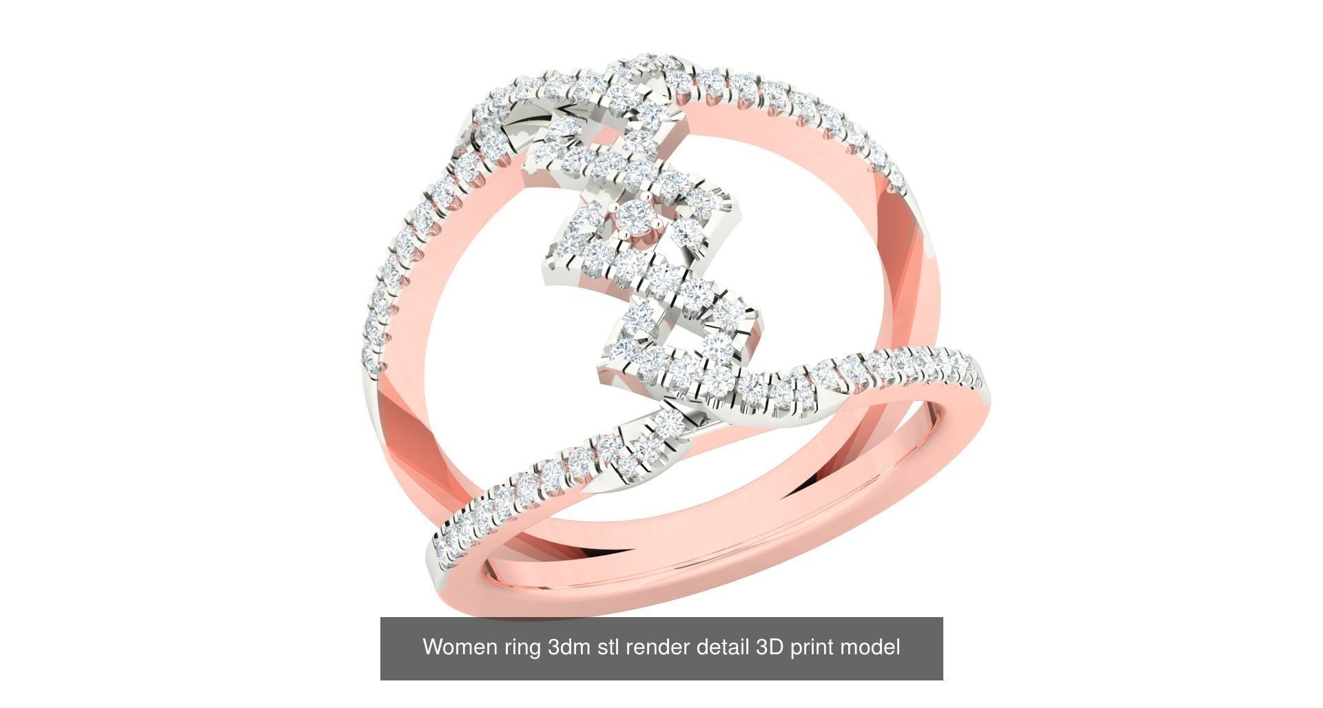 179 Women Wedding Engagement Ring 3dm cad render details model  3D Model Collection_76