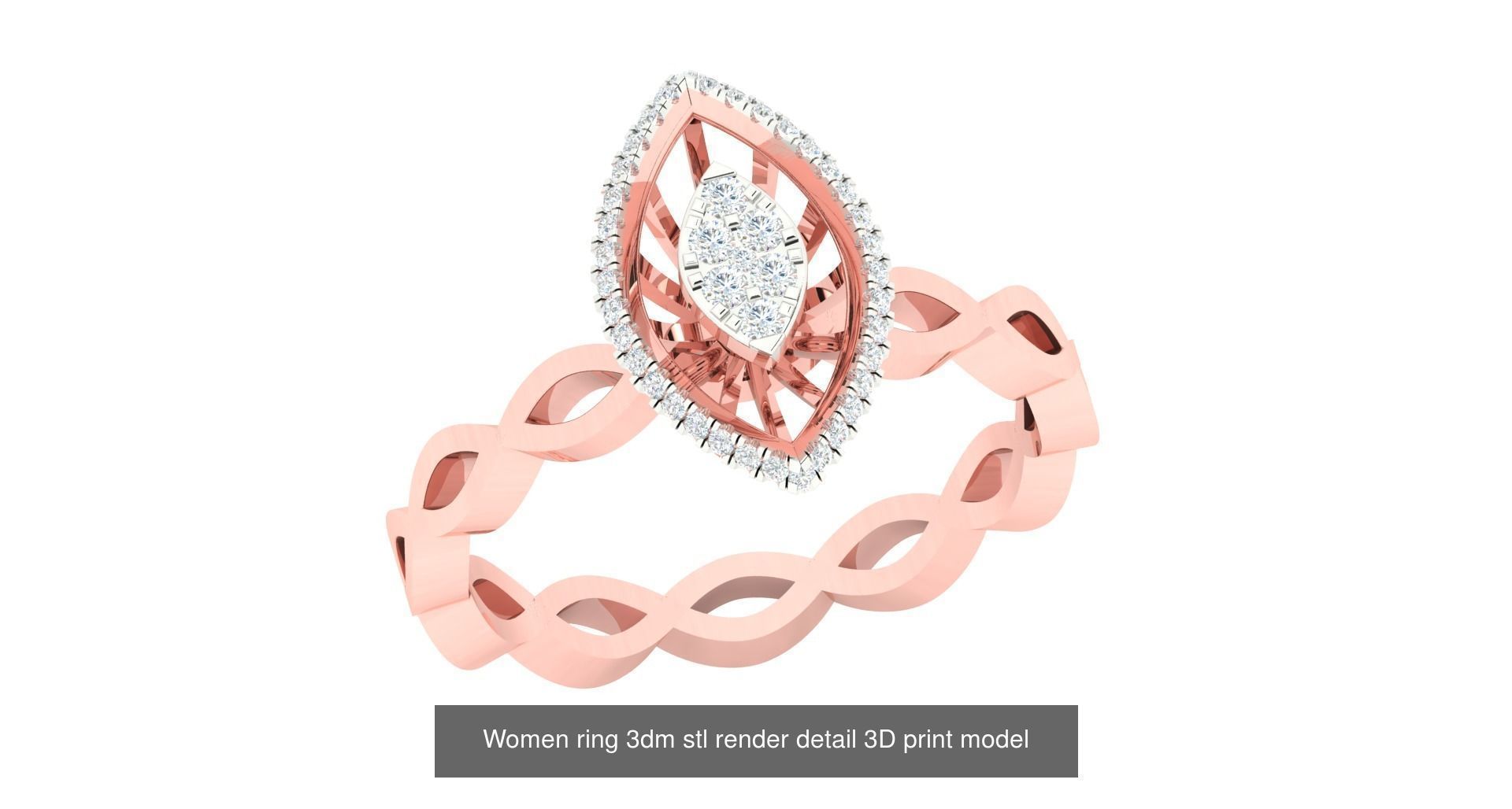179 Women Wedding Engagement Ring 3dm cad render details model  3D Model Collection_47
