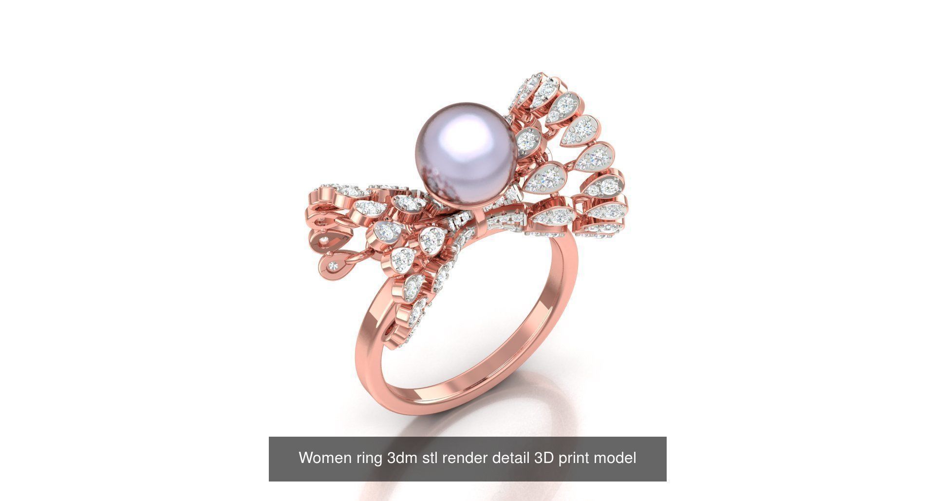 179 Women Wedding Engagement Ring 3dm cad render details model  3D Model Collection_166