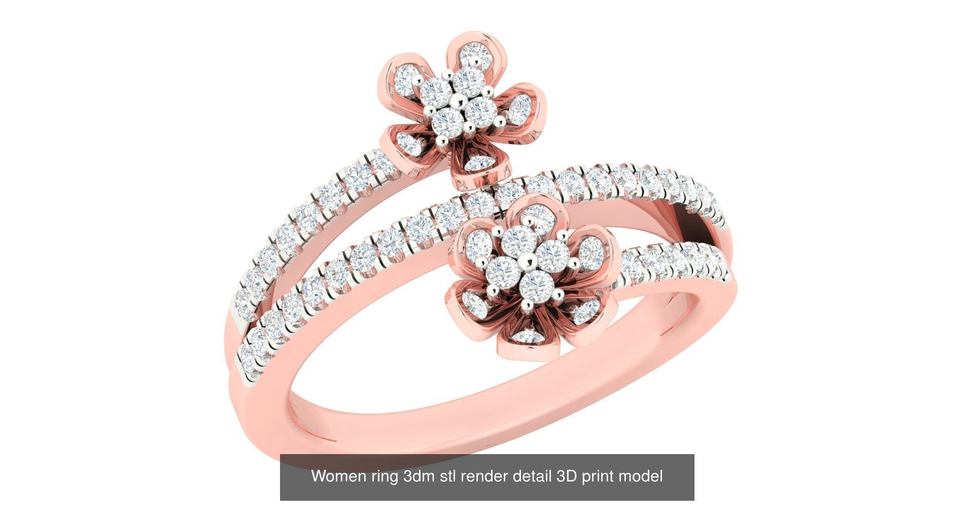179 Women Wedding Engagement Ring 3dm cad render details model  3D Model Collection_62